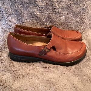 Dansko Women Darcy Shoe Size 41 10.5 Brown Leather Chunky Thick Sole Brazil